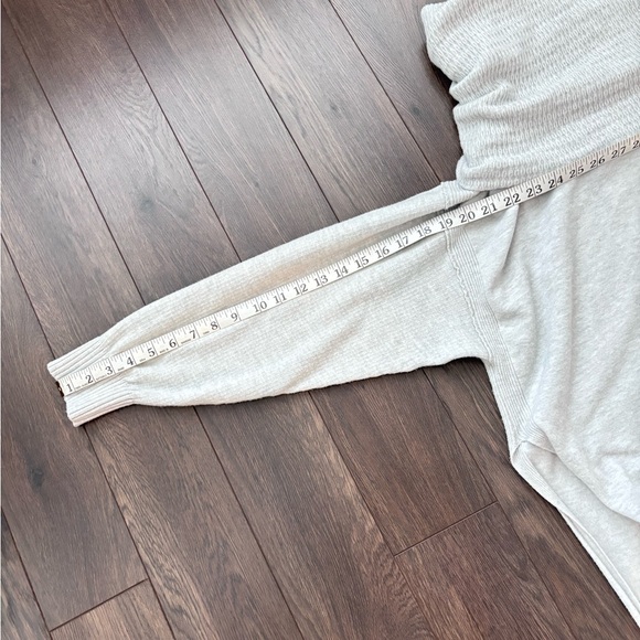 FREE PEOPLE Ottoman Slouchy Tunic Sweater Gray Ice Large - Picture 8 of 13